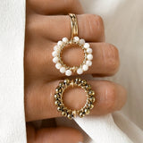 BAGUE SOLAIRE NACRES BLANCHES ARCHIVE