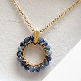 COLLIER SOLAIRE CYANITES