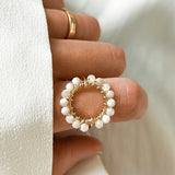 BAGUE SOLAIRE NACRES BLANCHES ARCHIVE