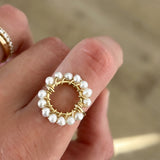 BAGUE SOLAIRE MID PERLES PROTOTYPE